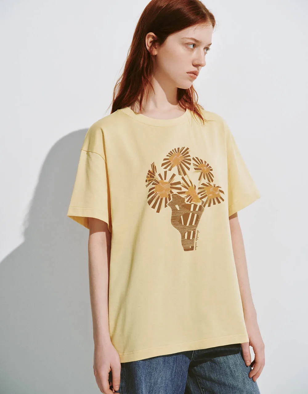 Printed Crew Neck Straight T-Shirt sold by Urban Revivo product image thumbnail 3