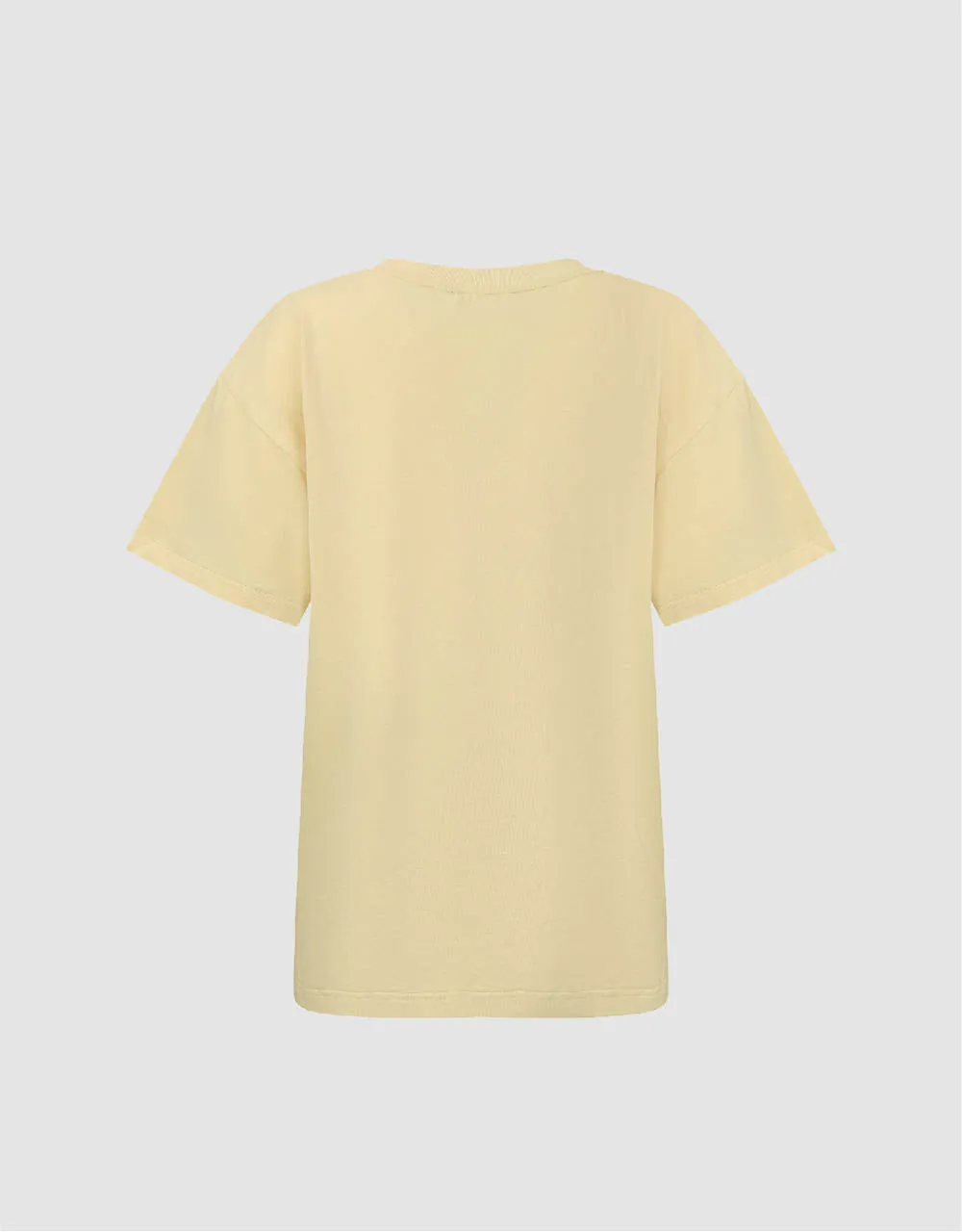 Printed Crew Neck Straight T-Shirt sold by Urban Revivo product image thumbnail 5