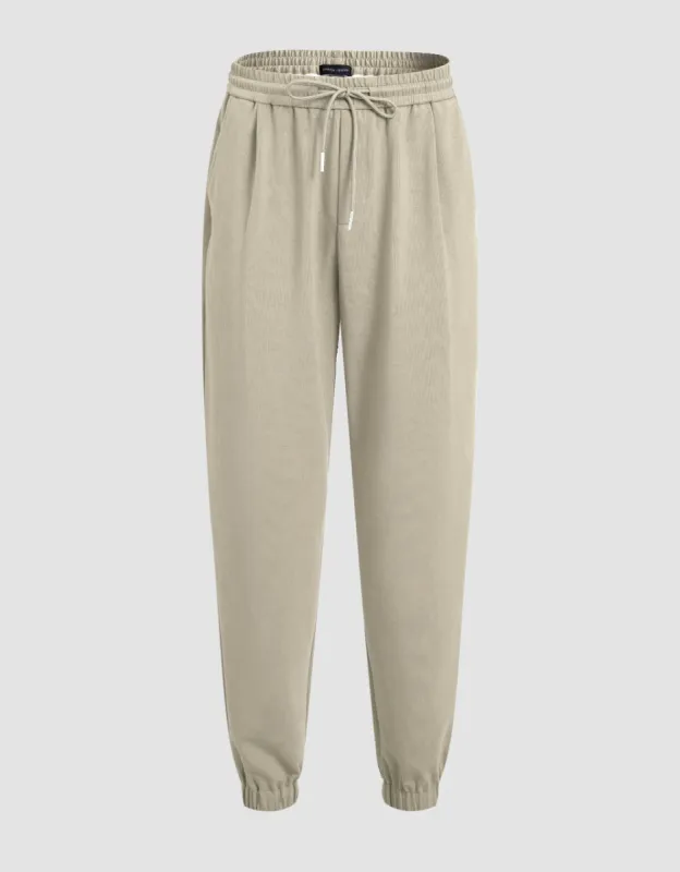 Drawstring Waist Knitted Jogger Pants sold by Urban Revivo