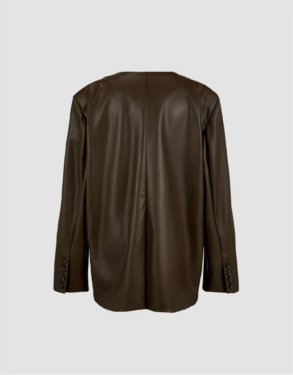 Vegan Leather V-Neck Blazer sold by Urban Revivo product image thumbnail 5