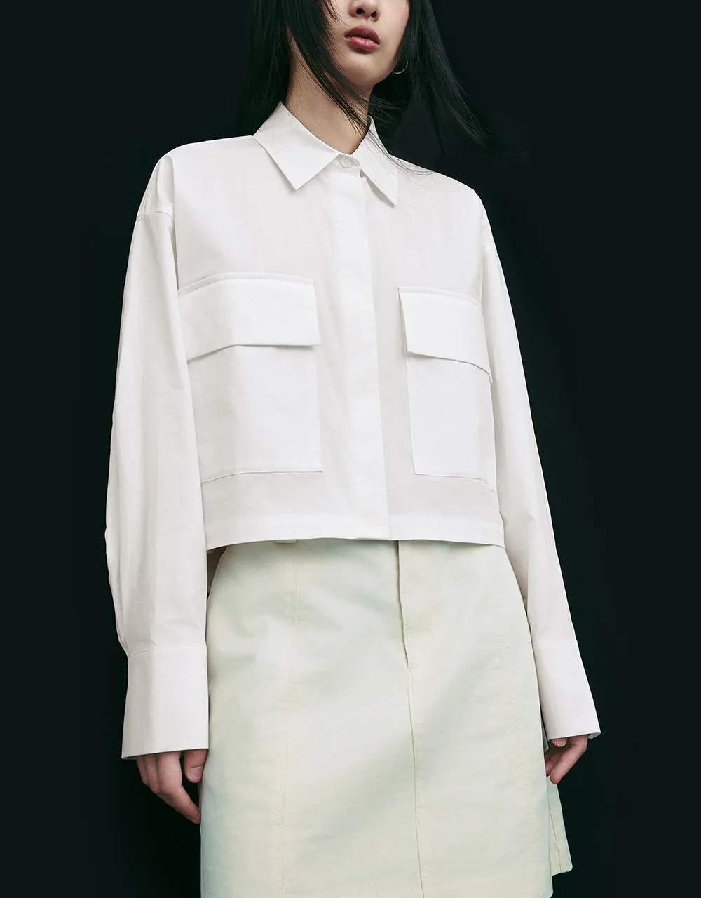 Button Up Straight Shirt sold by Urban Revivo product image thumbnail 2