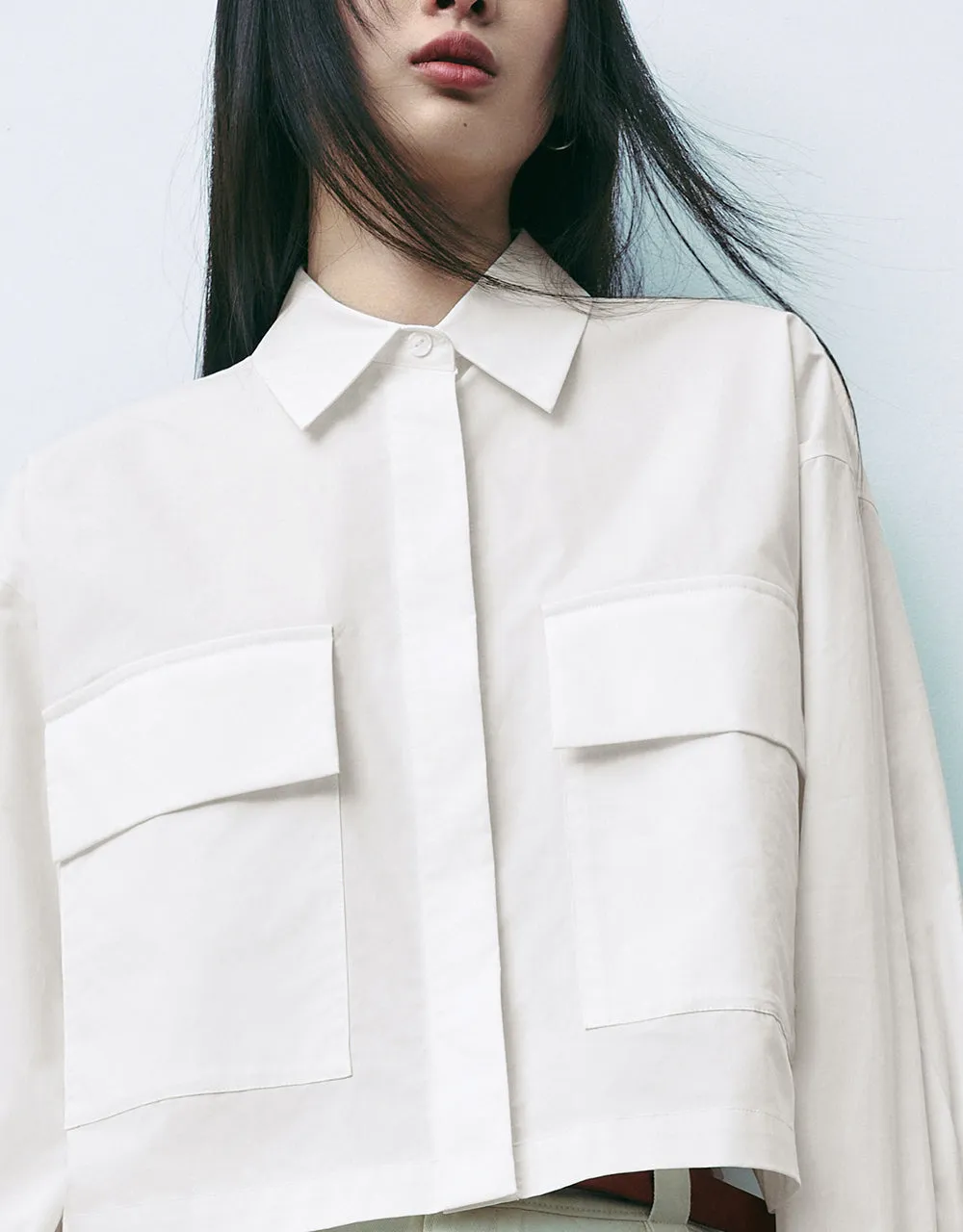 Button Up Straight Shirt sold by Urban Revivo product image thumbnail 4