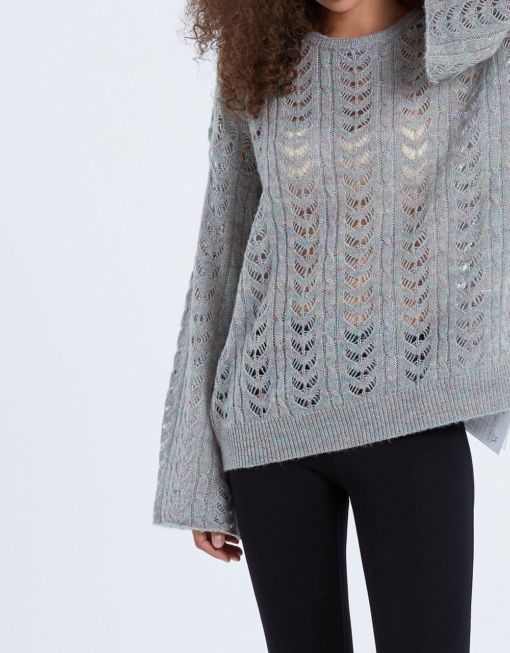Drop Shoulder Cable Knit Sweater sold by Urban Revivo product image thumbnail 3