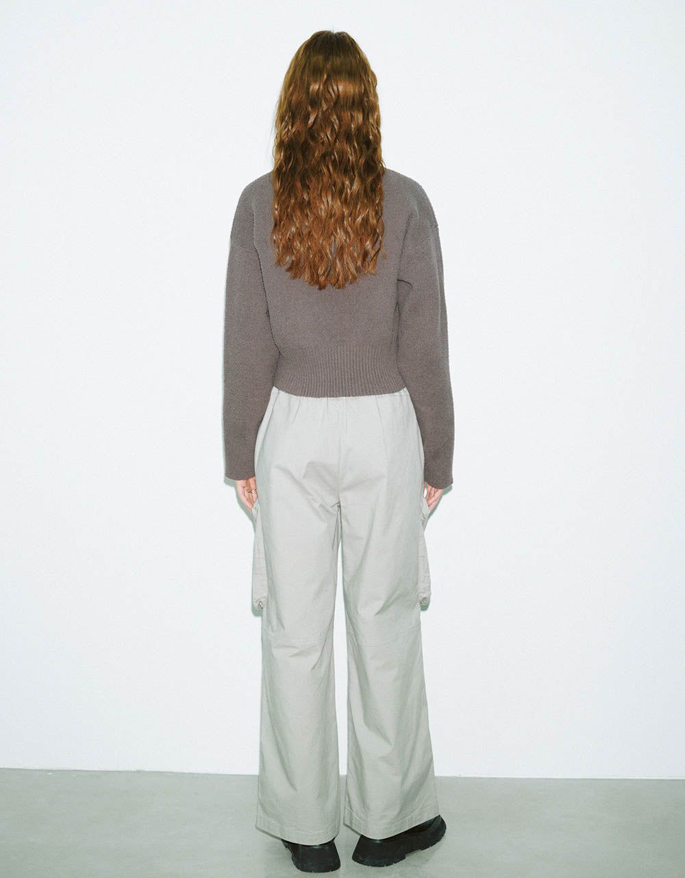 Zip Half Placket Stand Collar Knitted T-Shirt sold by Urban Revivo product image thumbnail 4