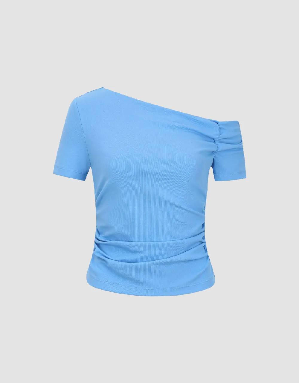 Raglan Sleeve One Shoulder Skinny T-Shirt sold by Urban Revivo product image thumbnail 2