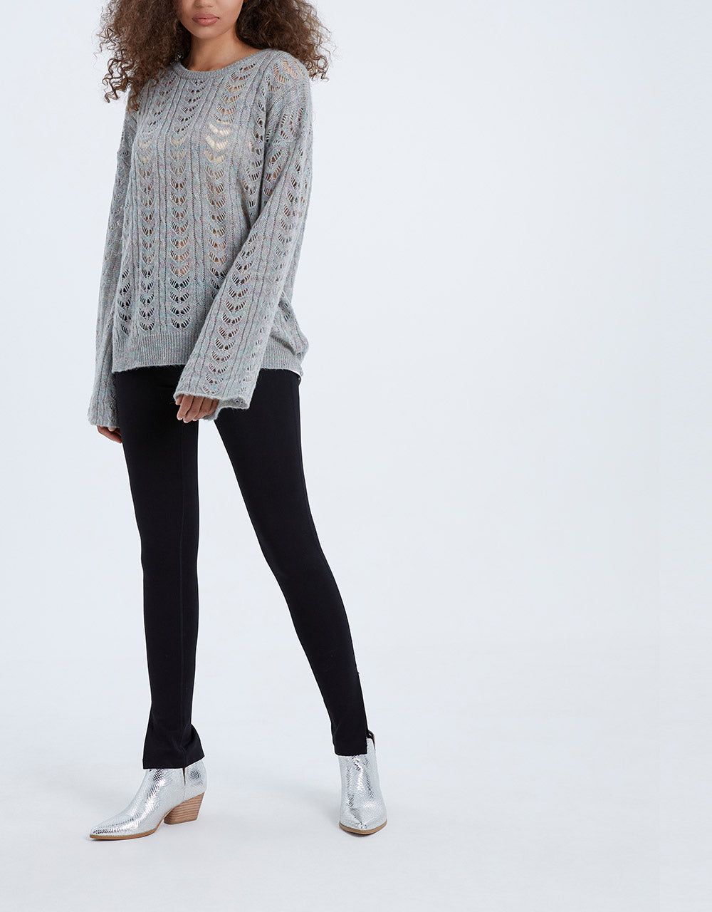 Drop Shoulder Cable Knit Sweater sold by Urban Revivo product image thumbnail 4