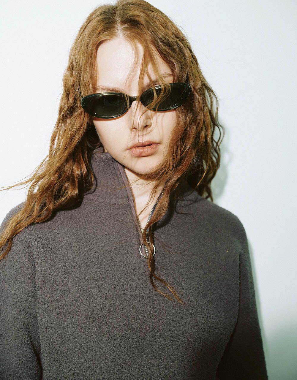 Zip Half Placket Stand Collar Knitted T-Shirt sold by Urban Revivo product image thumbnail 5