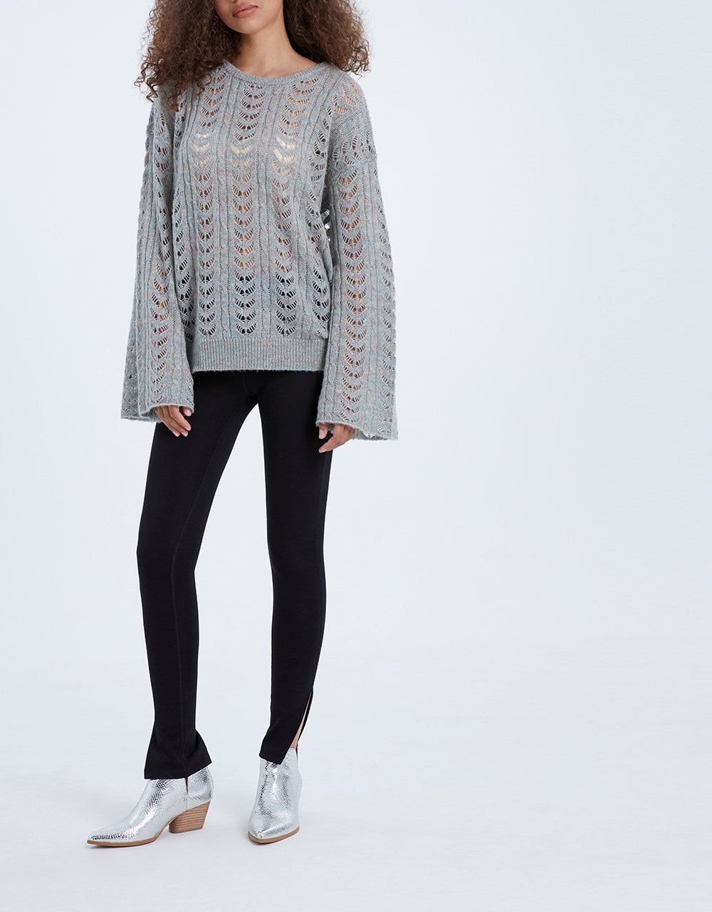 Drop Shoulder Cable Knit Sweater sold by Urban Revivo product image thumbnail 2