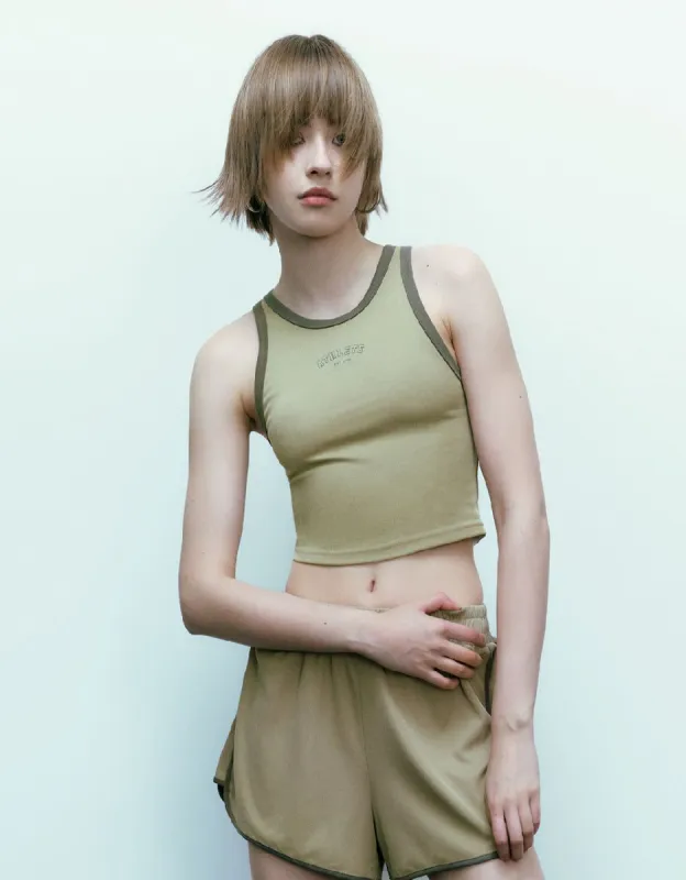 Crew Neck Short Tank Top sold by Urban Revivo