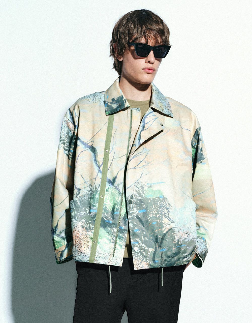 Printed Straight Jacket sold by Urban Revivo