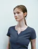 Notch Neck Skinny T-Shirt sold by Urban Revivo
