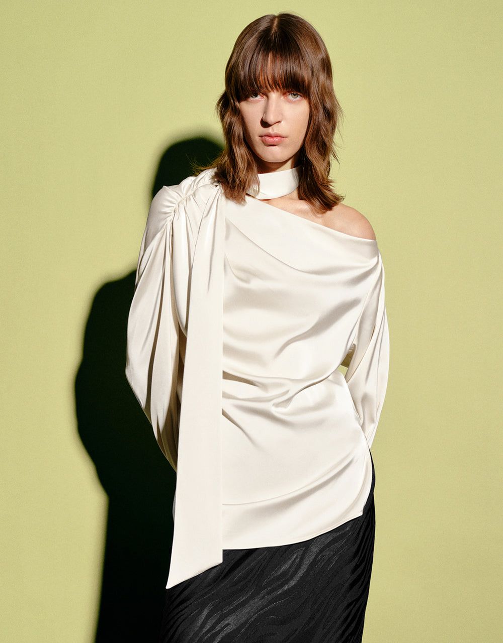 One Shoulder Overhead Shirt With Tie sold by Urban Revivo