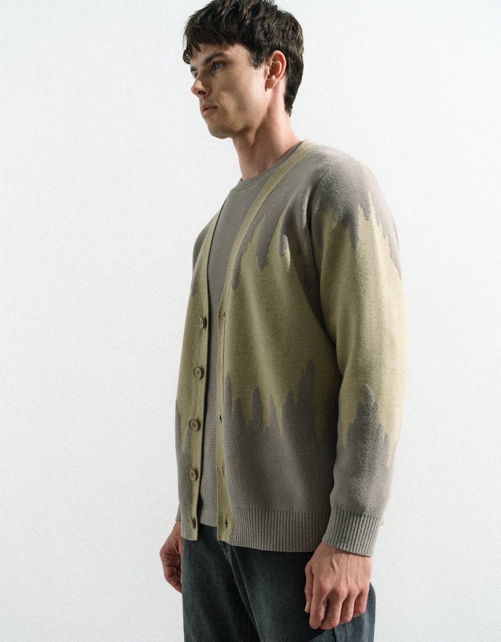 V-Neck Knitted Cardigan sold by Urban Revivo product image thumbnail 3