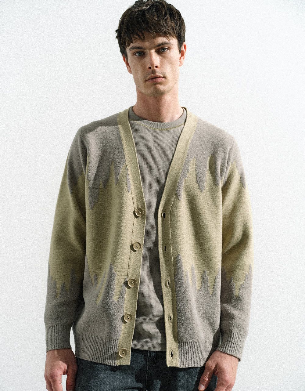 V-Neck Knitted Cardigan sold by Urban Revivo