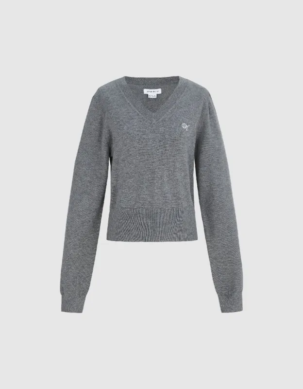 V-Neck Knitted T-Shirt sold by Urban Revivo