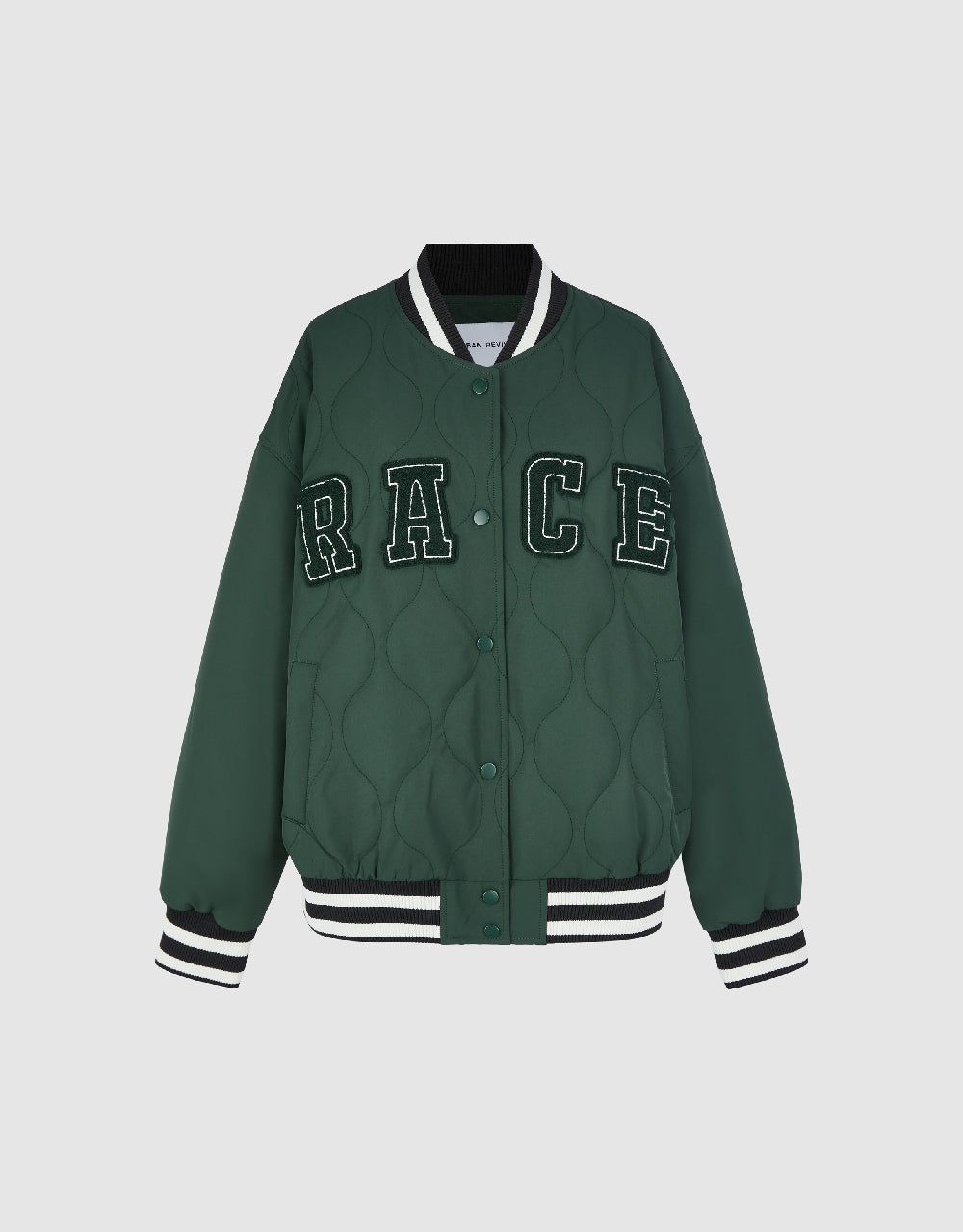 Letter Embossed Bomber Jacket sold by Urban Revivo product image thumbnail 2