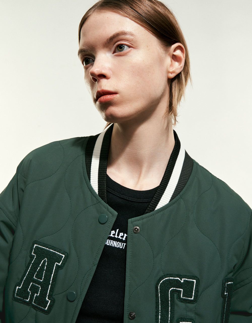 Letter Embossed Bomber Jacket sold by Urban Revivo product image thumbnail 5