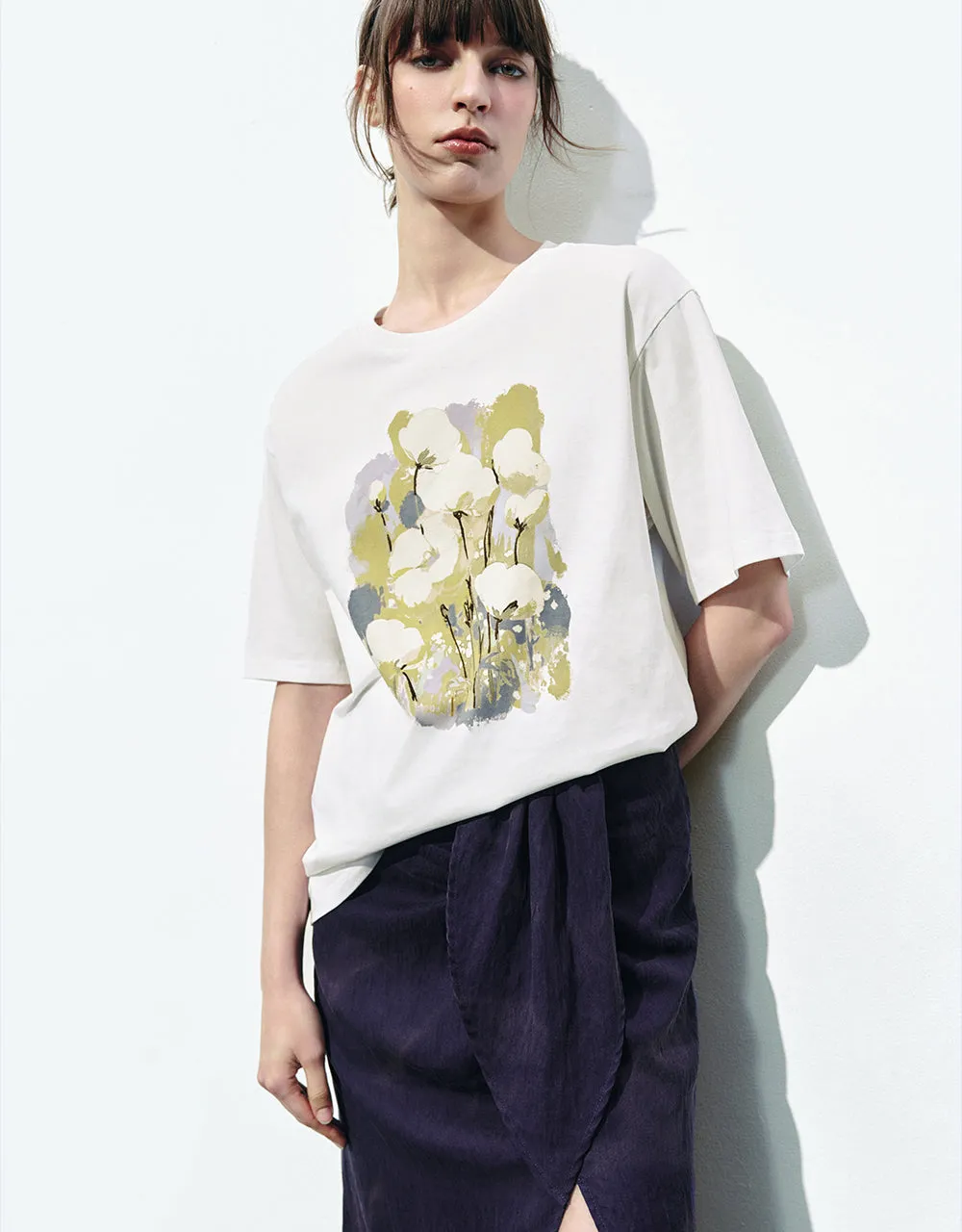 Printed Crew Neck T-Shirt sold by Urban Revivo product image thumbnail 3