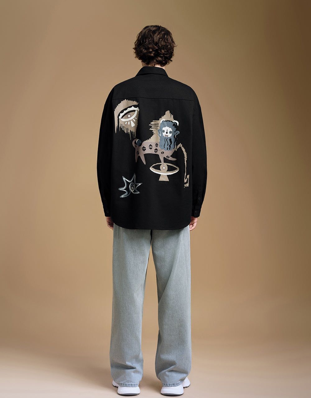 Printed Wide-Leg Jeans sold by Urban Revivo product image thumbnail 5