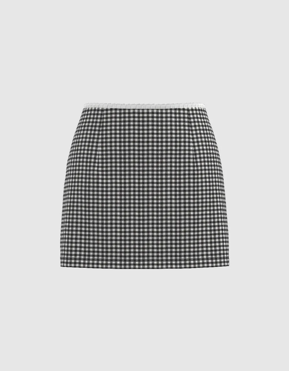 Gingham Mini A-Line Skirt sold by Urban Revivo