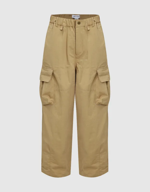 Multi-Pocket Carrot Fit Pants sold by Urban Revivo