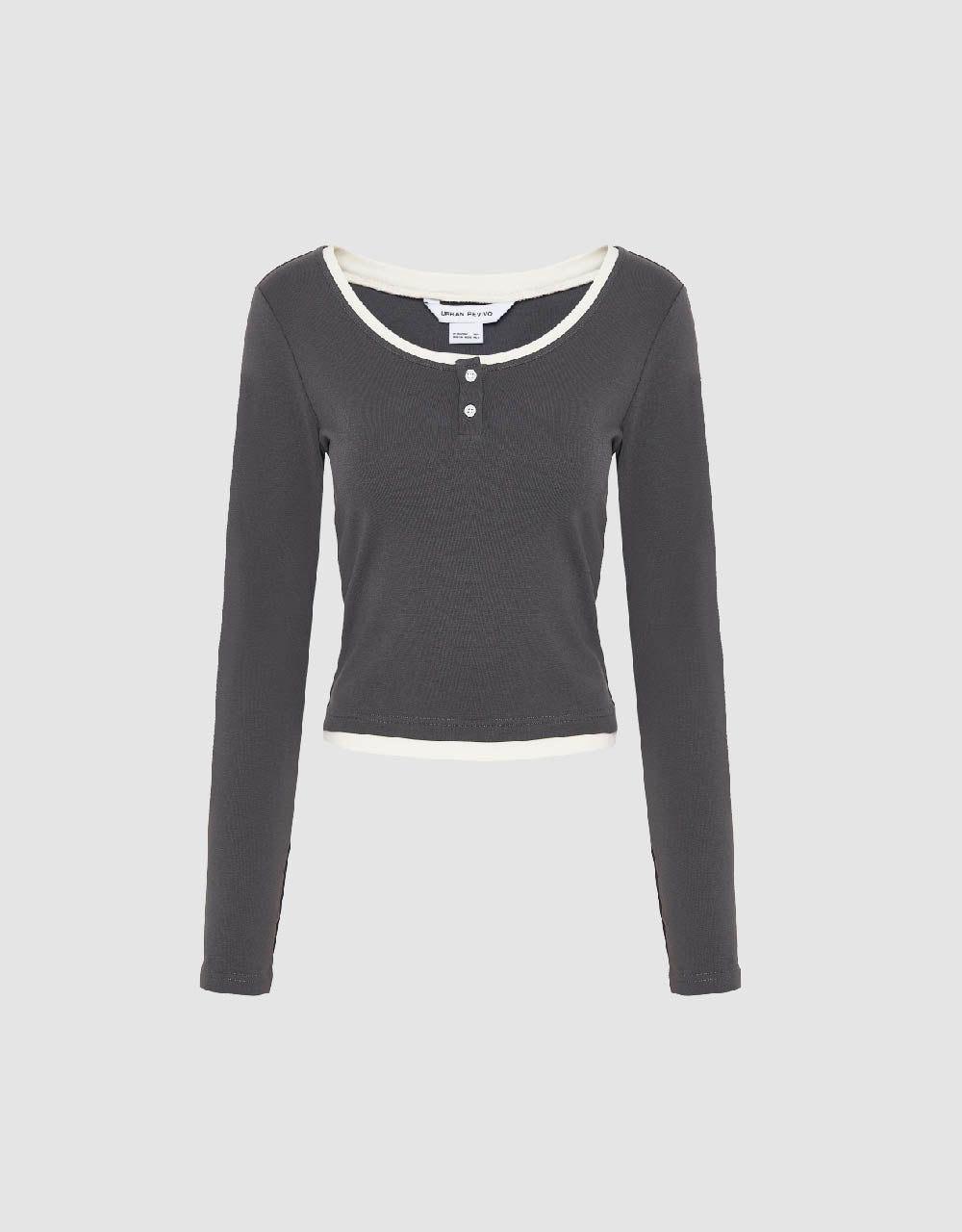 2 In 1 Crew Neck Knitted T-Shirt sold by Urban Revivo product image thumbnail 2