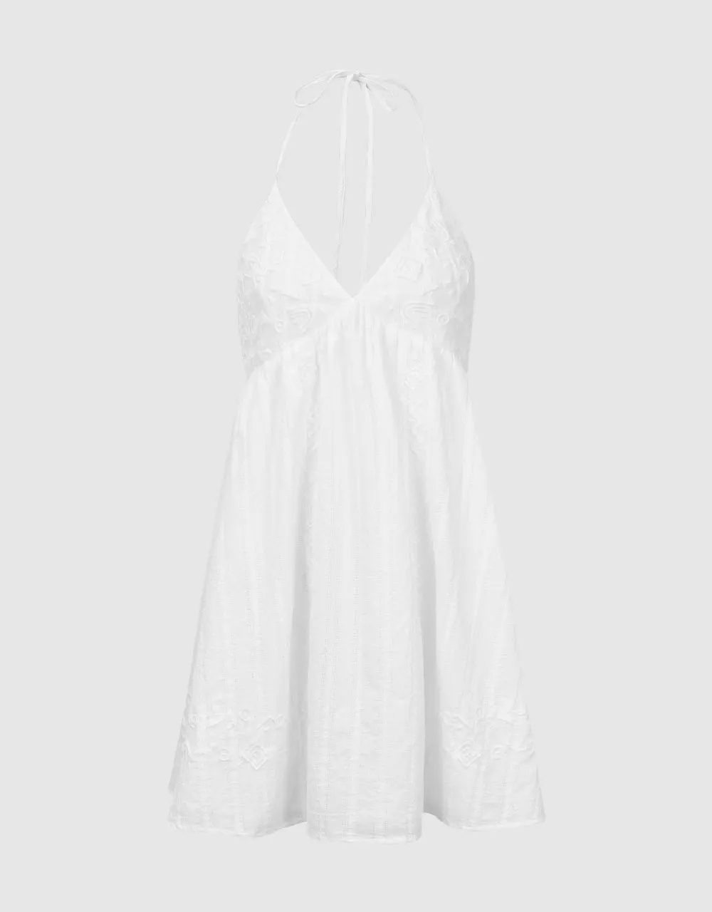 Embossed Halter Neck A-Line Dress sold by Urban Revivo product image thumbnail 2