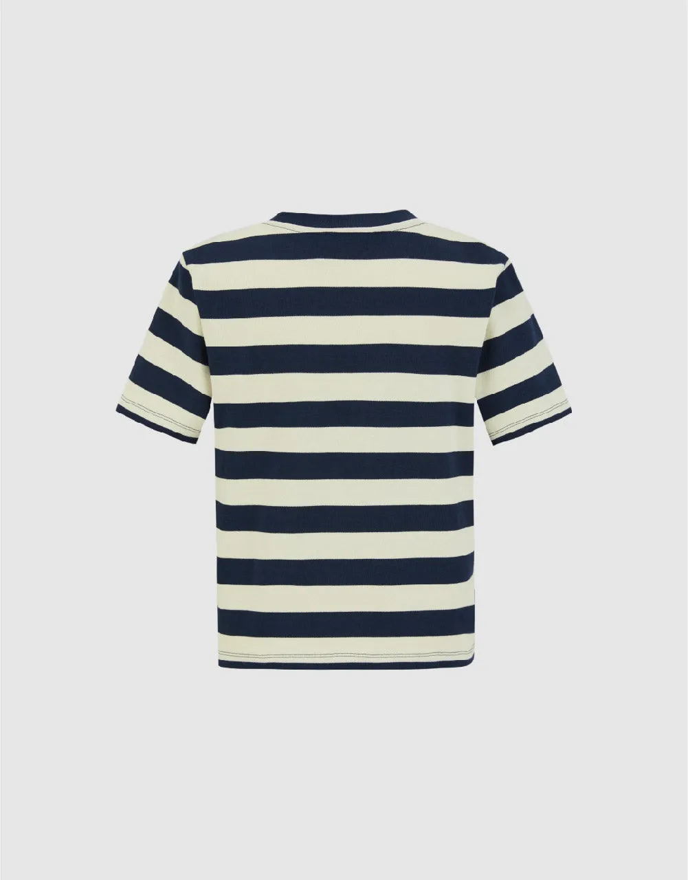 Striped Crew Neck Straight T-Shirt sold by Urban Revivo product image thumbnail 5