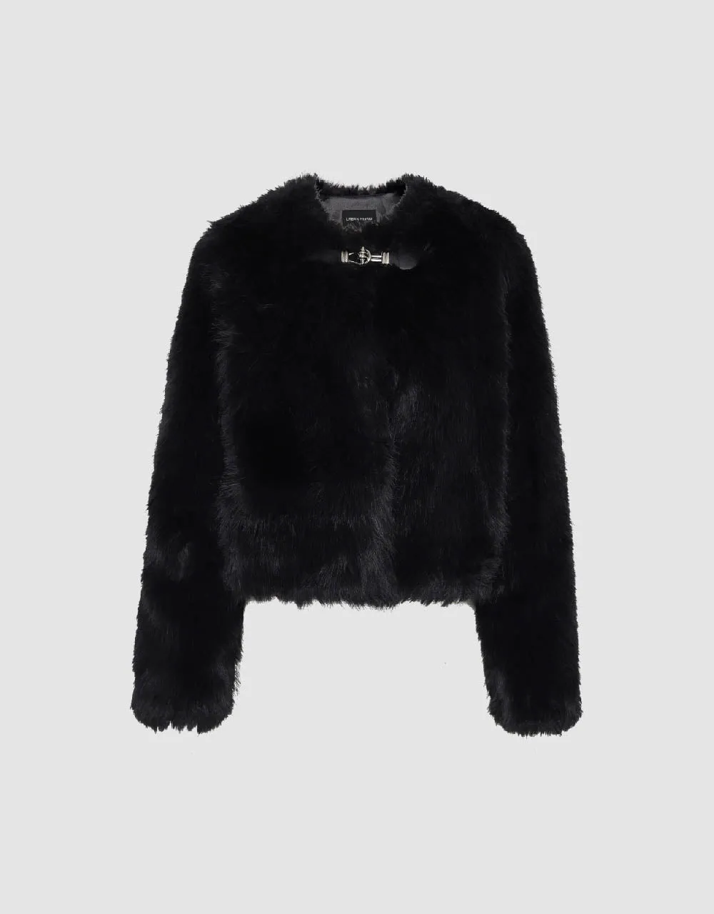 Drop Shoulder Sleeve Furry Coat sold by Urban Revivo product image thumbnail 2