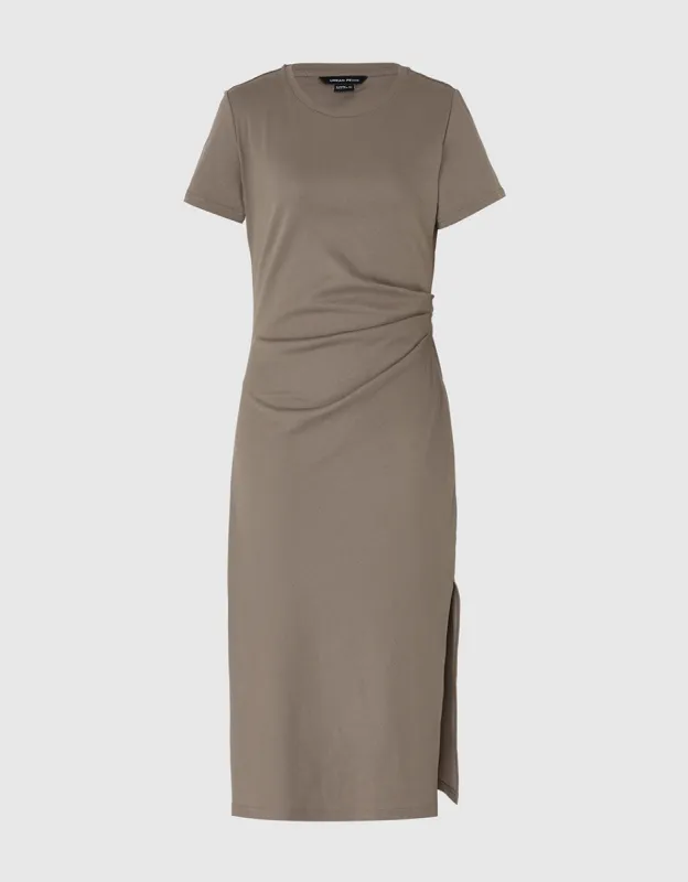 Ruched Crew Neck Straight Dress sold by Urban Revivo