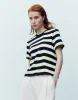 Striped Crew Neck Straight T-Shirt sold by Urban Revivo