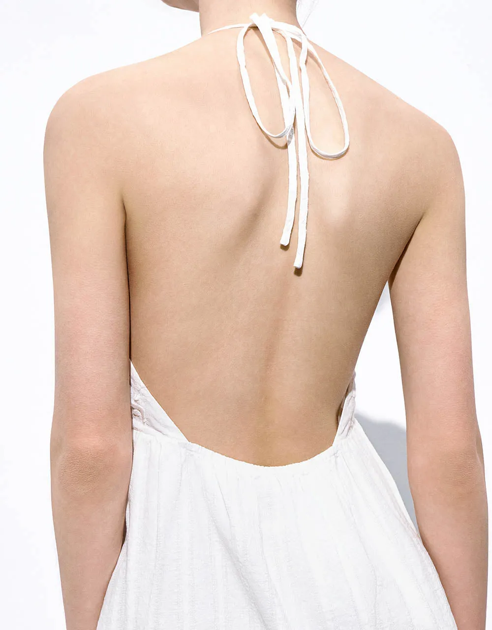 Embossed Halter Neck A-Line Dress sold by Urban Revivo product image thumbnail 4