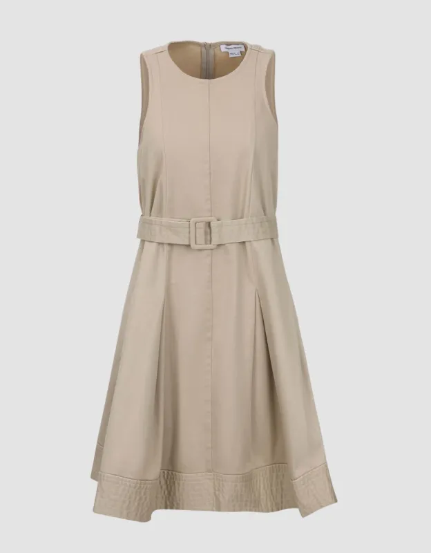 Sleeveless Crew Neck A-Line Dress With Belt sold by Urban Revivo