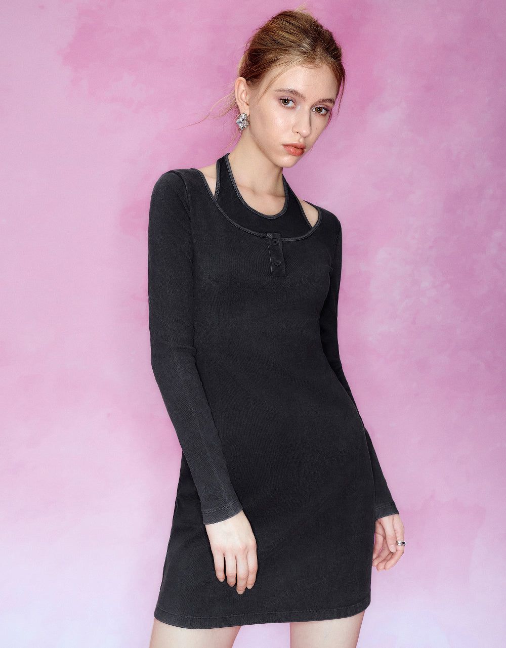 2 In 1 U Neck A-Line Dress sold by Urban Revivo