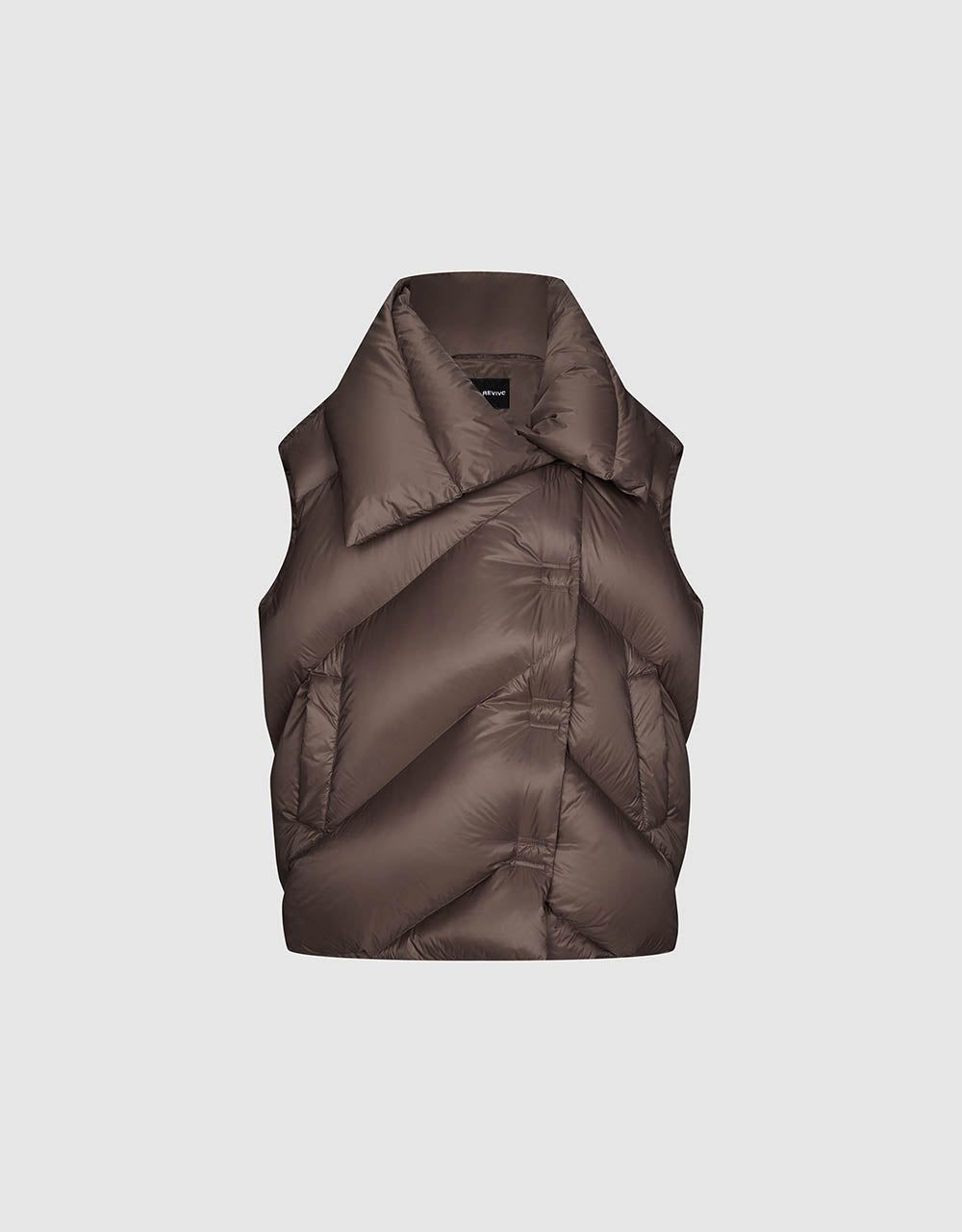 Stand Collar Puffer Vest sold by Urban Revivo product image thumbnail 2