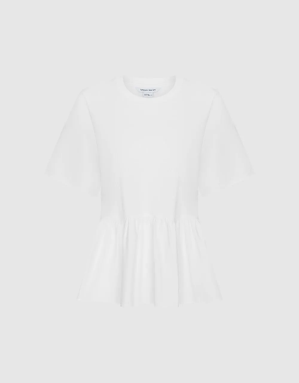 Crew Neck Straight T-Shirt sold by Urban Revivo product image thumbnail 2