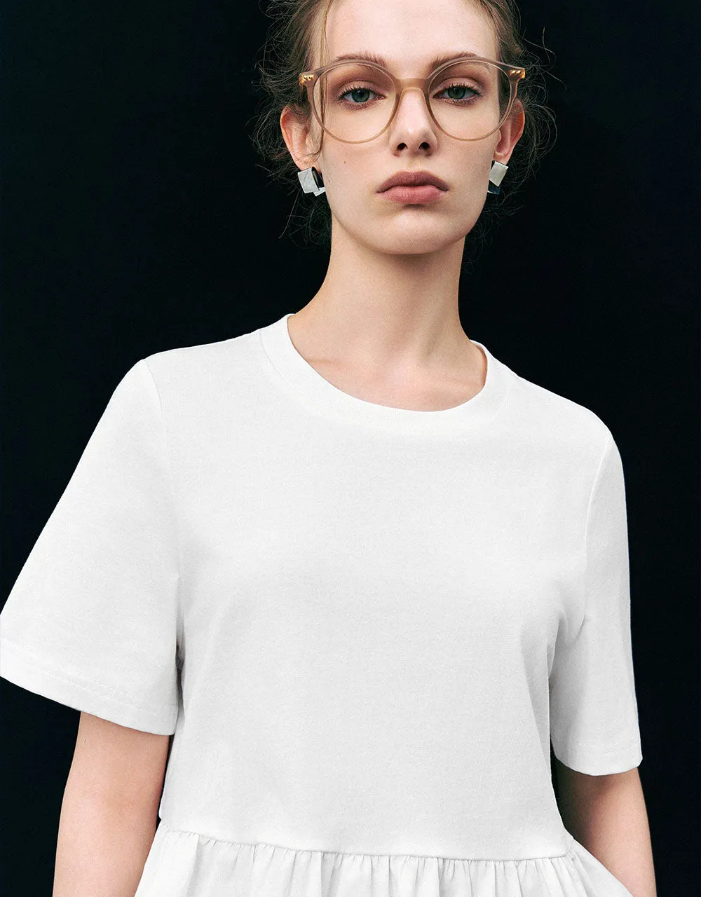 Crew Neck Straight T-Shirt sold by Urban Revivo product image thumbnail 4