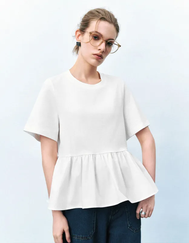 Crew Neck Straight T-Shirt sold by Urban Revivo