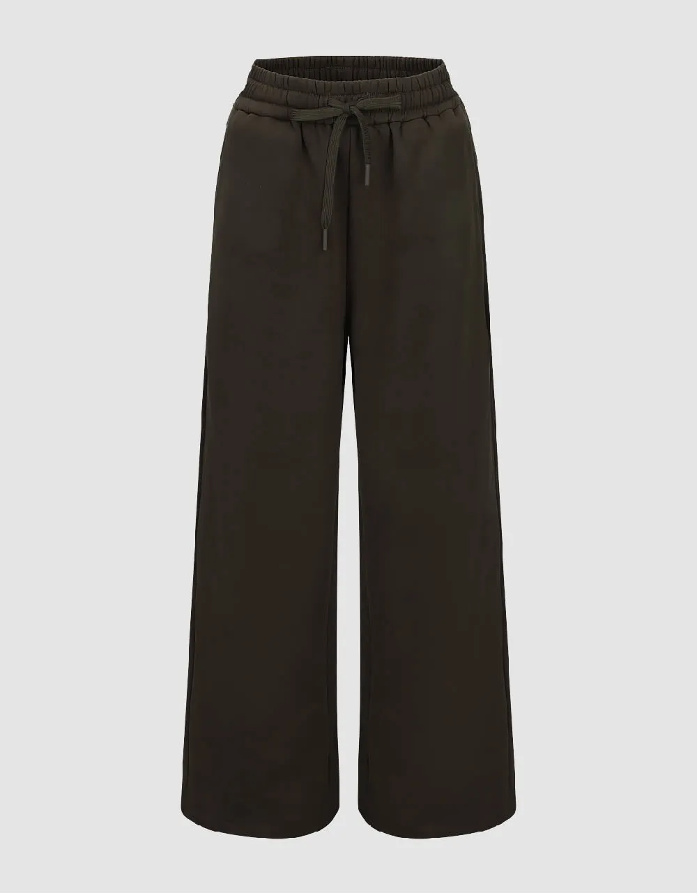 Drawstring Waist Knitted Straight Pants sold by Urban Revivo