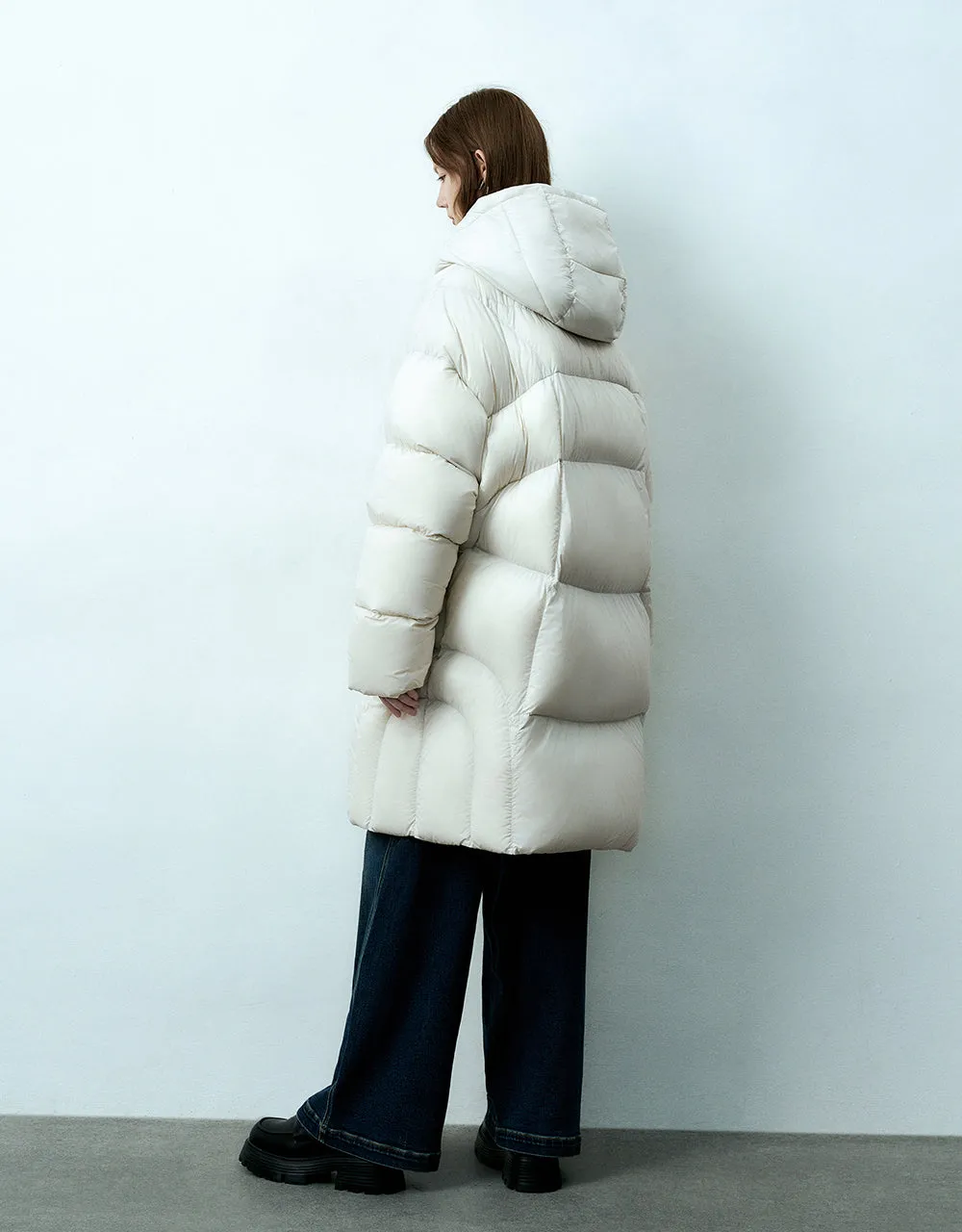 Zipper Front Hooded Puffer Jacket sold by Urban Revivo product image thumbnail 4