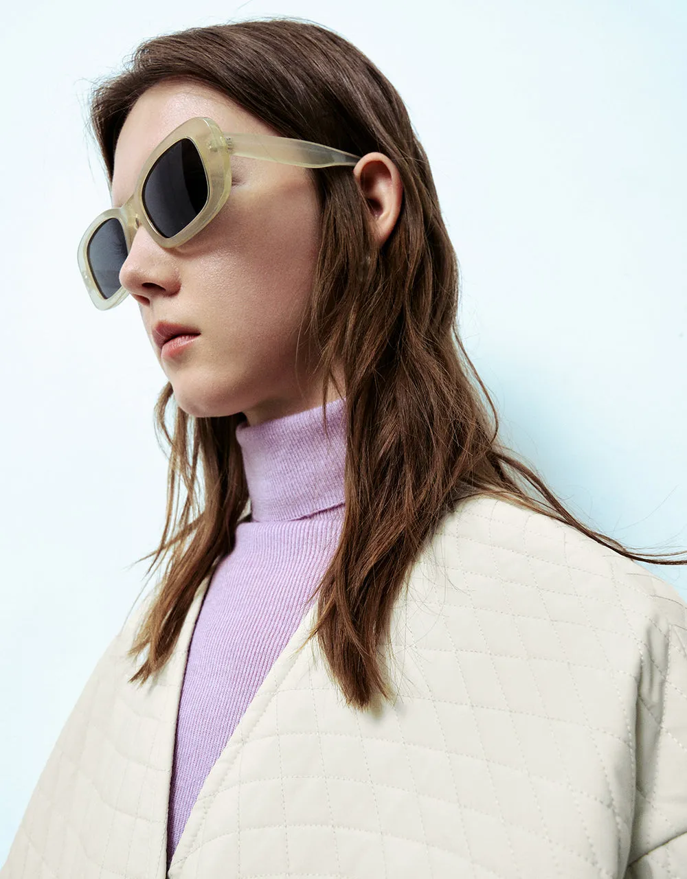 Dolman Sleeve V-Neck Padded Coat sold by Urban Revivo product image thumbnail 5