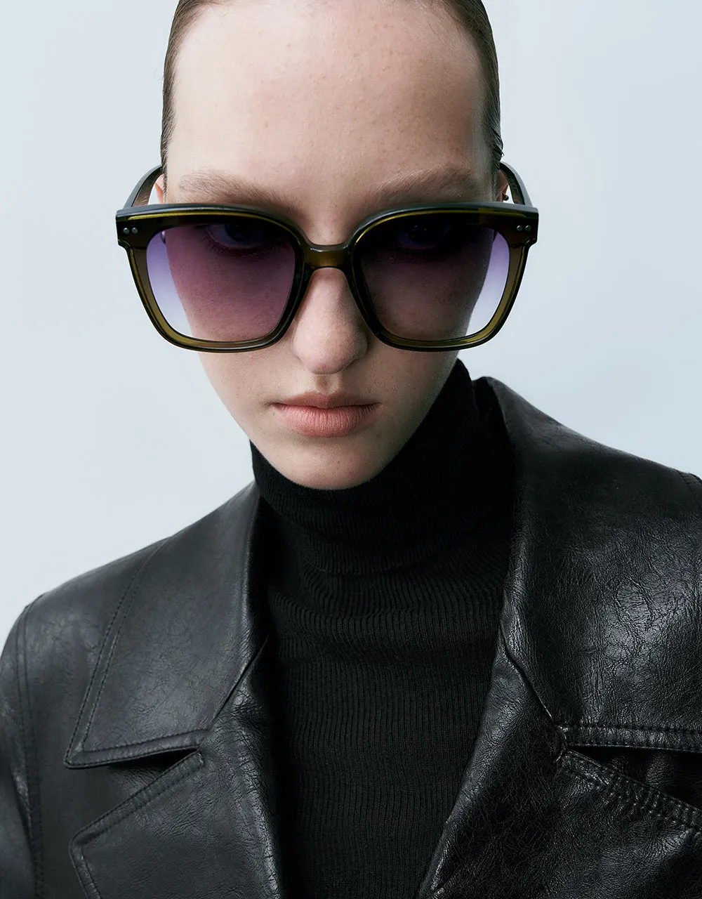 Vegan Leather Straight Coat With Belt sold by Urban Revivo product image thumbnail 5