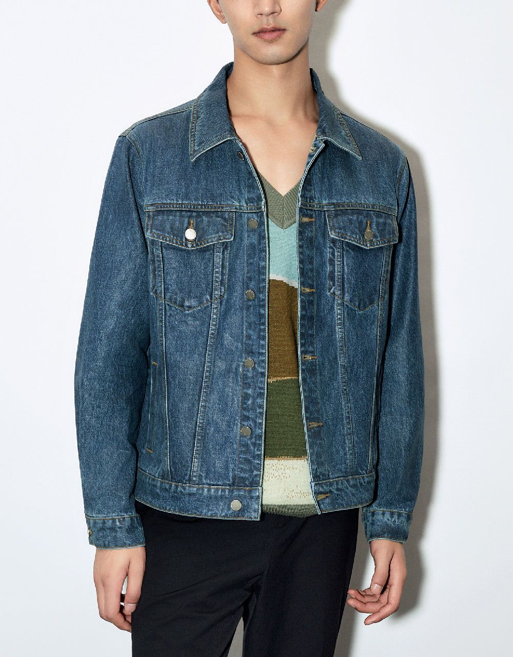 Button Up Denim Jacket sold by Urban Revivo product image thumbnail 2