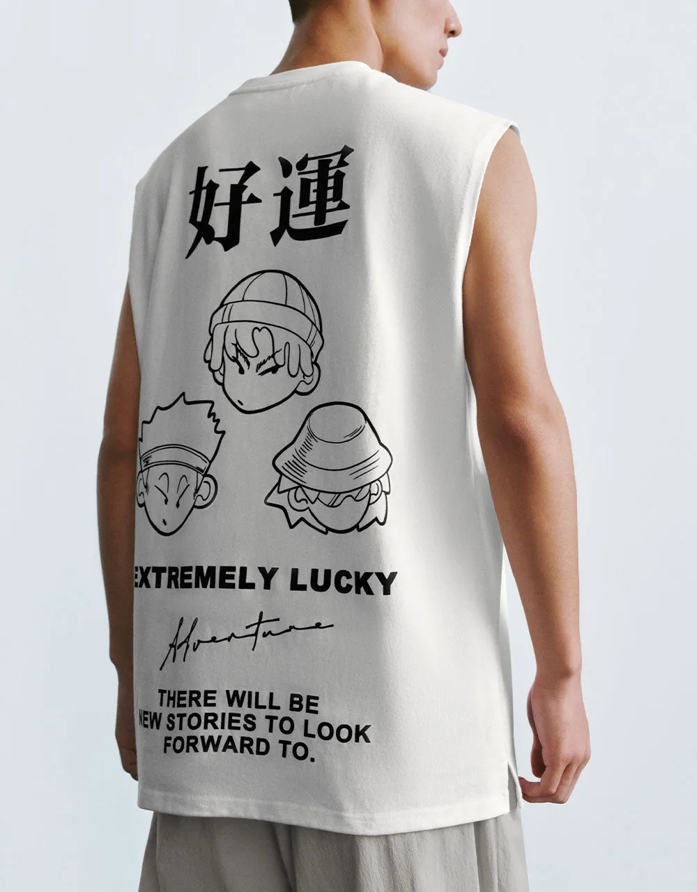 Letter Printed Crew Neck Tank Top sold by Urban Revivo product image thumbnail 3