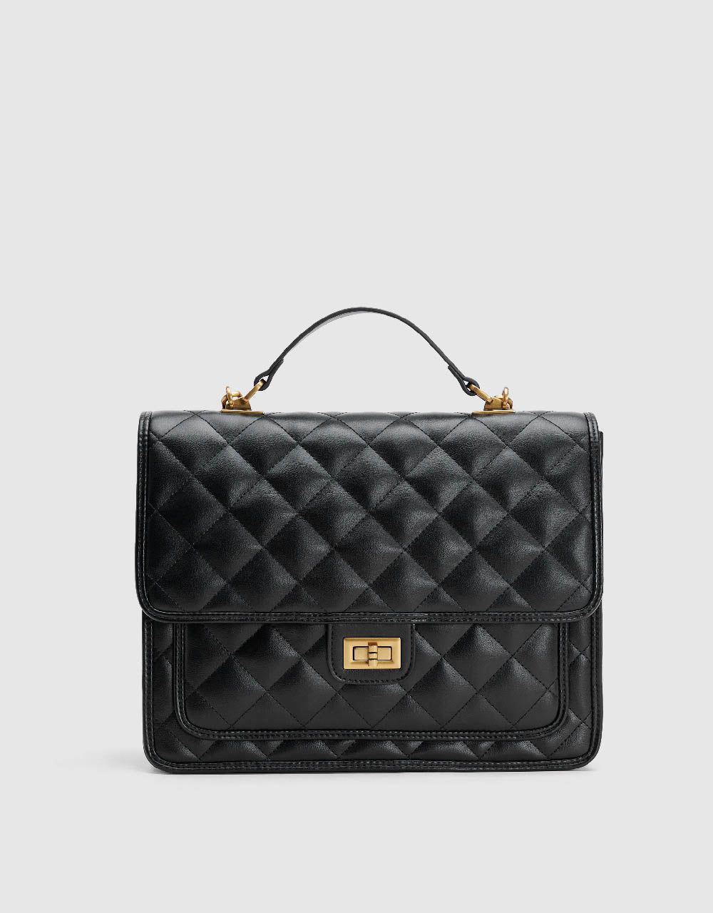 Quilted Vegan Leather Backpack sold by Urban Revivo