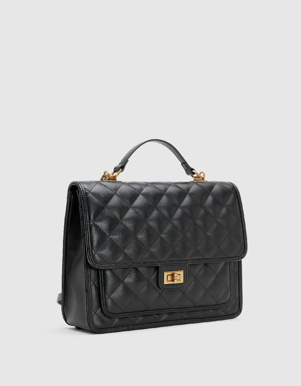 Quilted Vegan Leather Backpack sold by Urban Revivo product image thumbnail 2