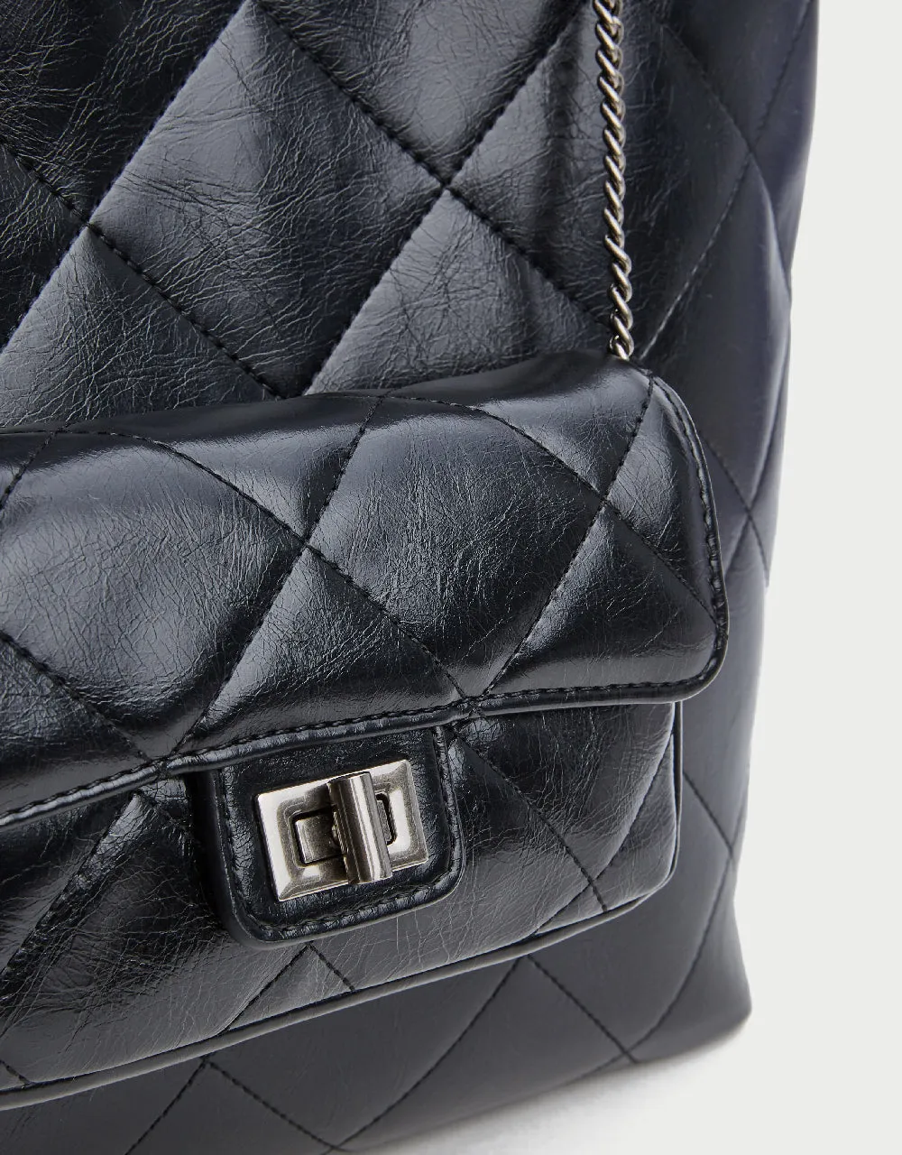 Vegan Leather Tote Bag sold by Urban Revivo product image thumbnail 5