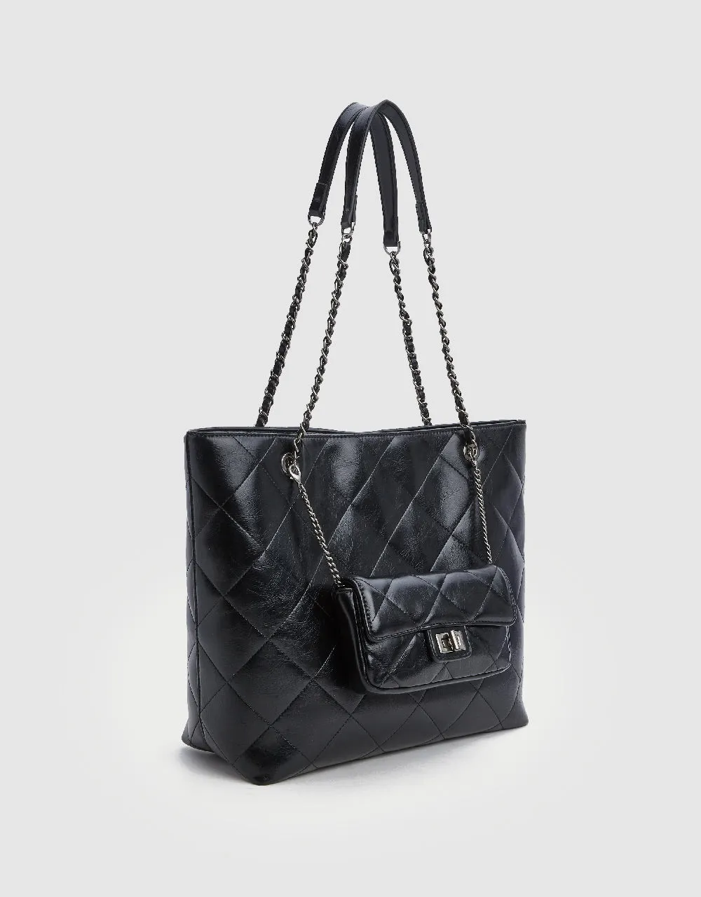 Vegan Leather Tote Bag sold by Urban Revivo product image thumbnail 2