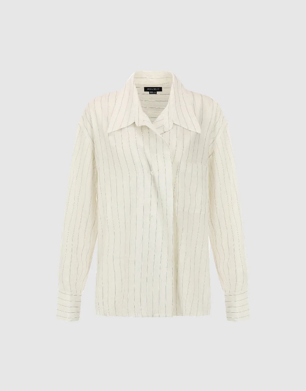 Striped V-Neck Overhead Shirt sold by Urban Revivo product image thumbnail 2