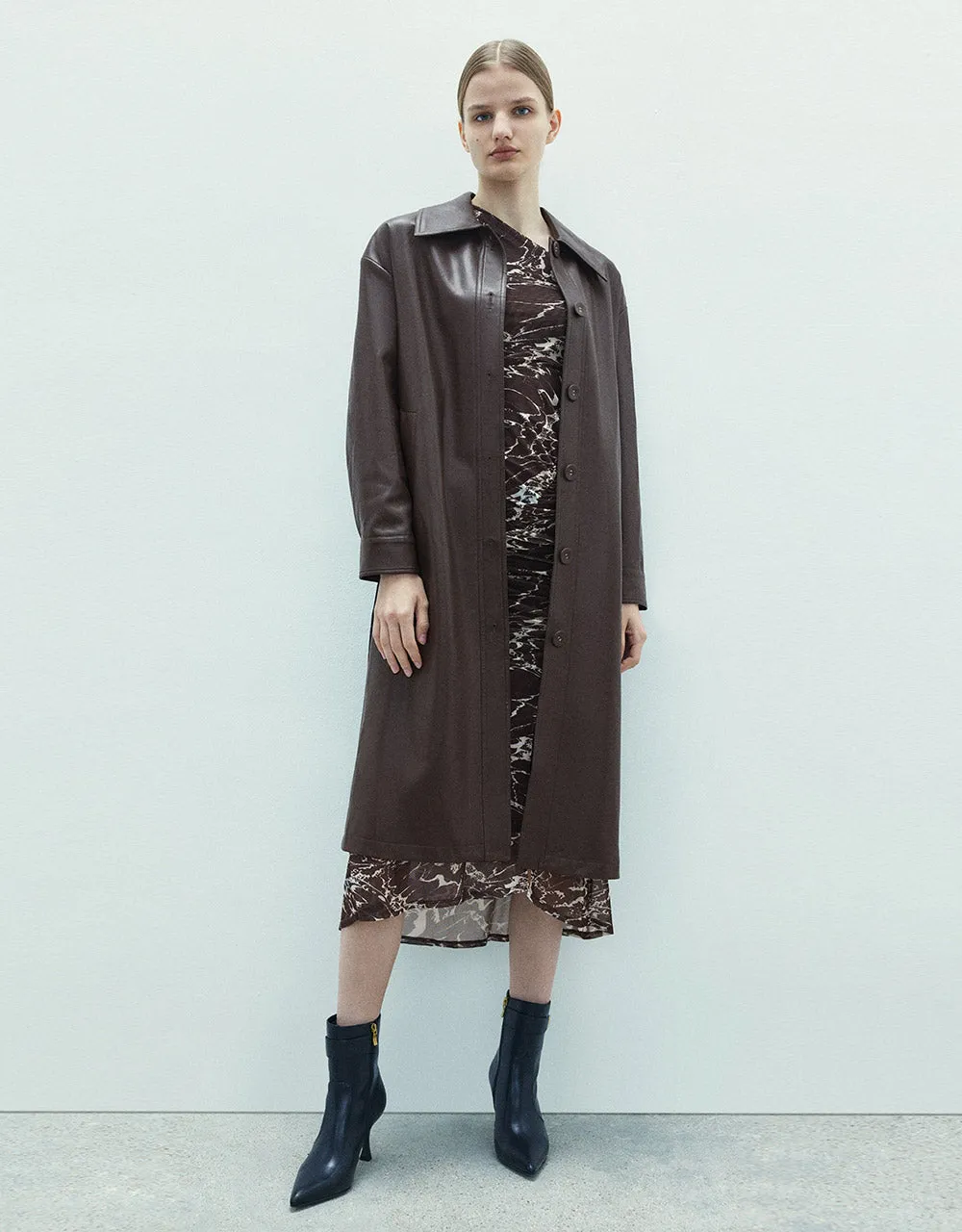 Faux Leather Belted Jacket sold by Urban Revivo product image thumbnail 4